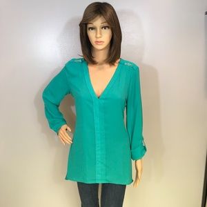 Brand New Chiffon Jade Green TunicTop